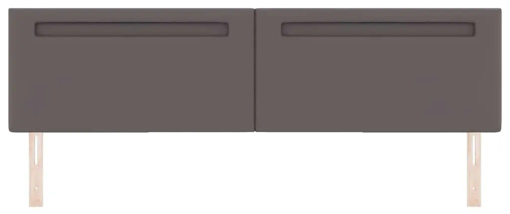 Cabeceira vidaXL Design Simples Cinza 200 cm em Couro Sintético
