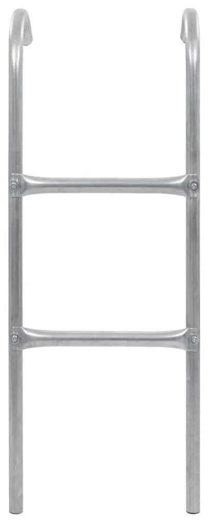 Escada de 2 degraus para trampolim 102,6 cm aço prateado