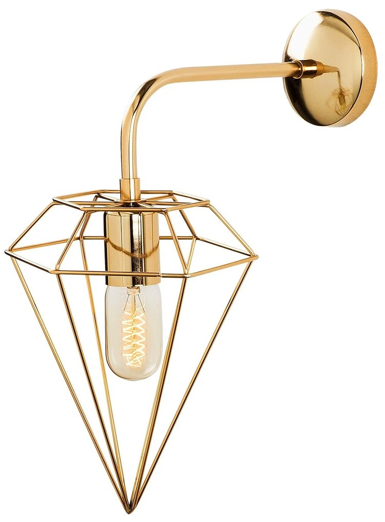 Candeeiro de Parede Elmas – Dourado – 20 x 37 cm