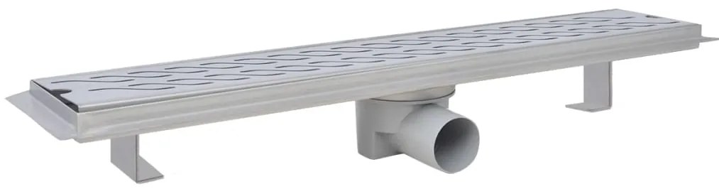 Dreno de chuveiro linear onda 630x140 mm aço inoxidável