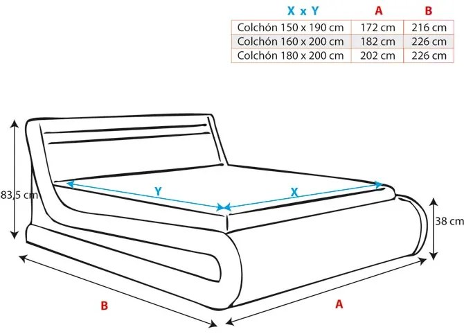 Cama Hidráulica com Arrumação "Riana" - 180x200 cm - Branco - Polipele