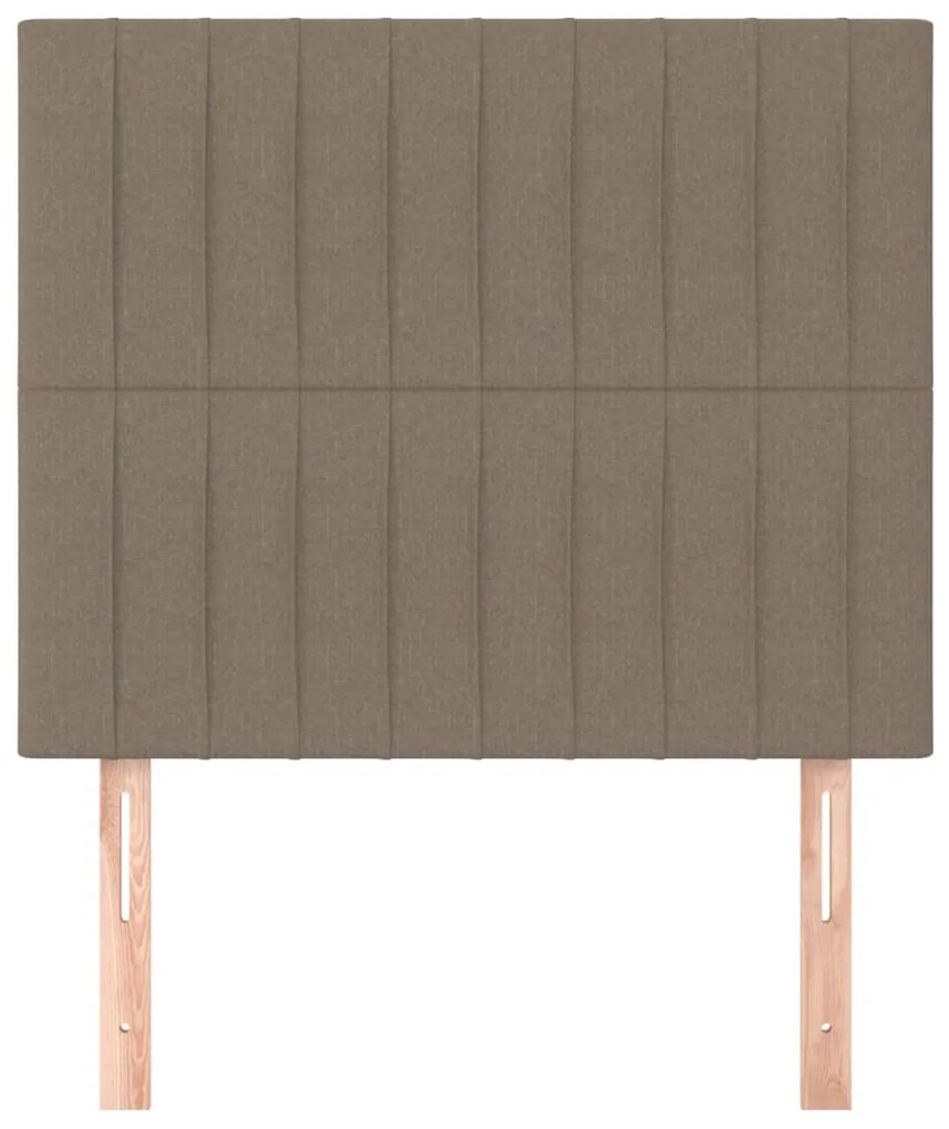 Cabeceira cama 2 pcs tecido 90x5x78/88 cm cinzento-acastanhado