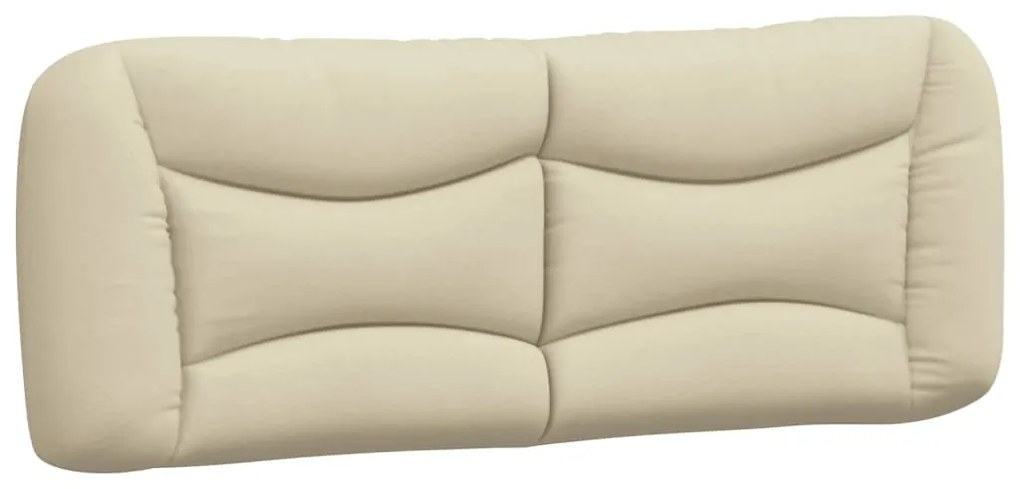 Estrutura de cama sem colchão 180x200 cm tecido cor creme