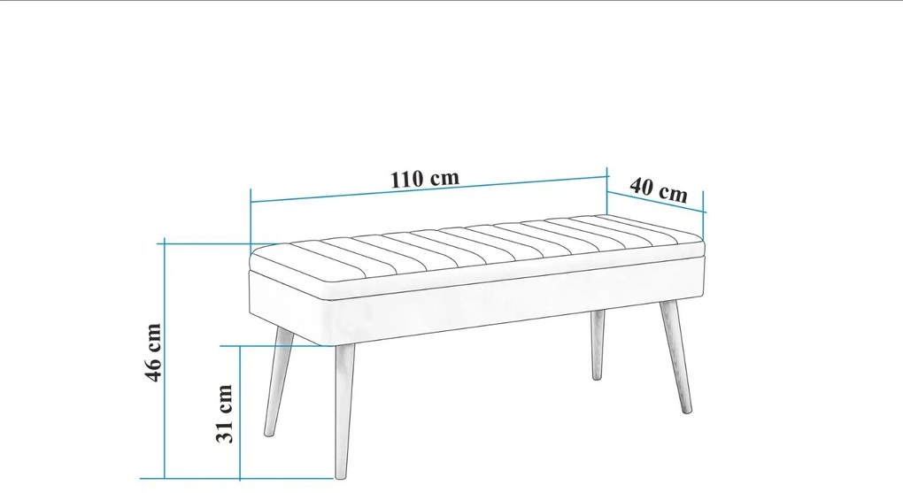 Banco Vina – Nogueira Cinzento – 90x46x40 cm