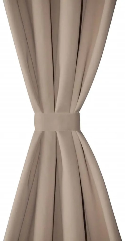 Cortinas opacas com anéis metálicos, 2 peças,135 x 245 cm, creme