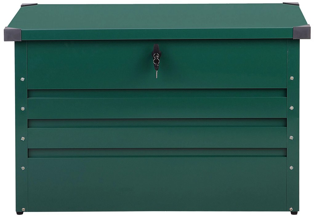 Caixa de arrumação em aço verde escura 100 x 62 cm CEBROSA Beliani