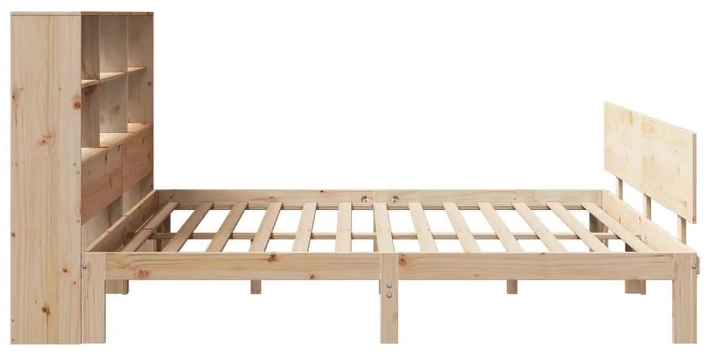 Cama com estante sem colchão 200x200 cm pinho maciço