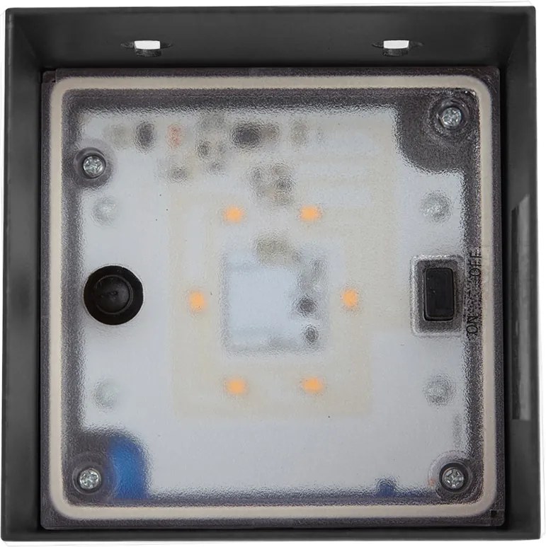 Aplique de Parede Exterior Preto Incl. LED IP65 com Luz Regulável e Solar - Charlene