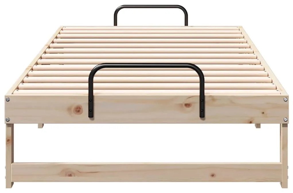 Estrutura de Cama com Alças Castanho 90 x 200 cm
