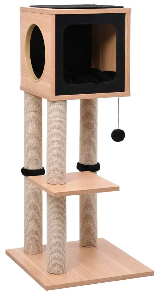 vidaXL Árvore para gatos com tapete arranhador sisal 90 cm