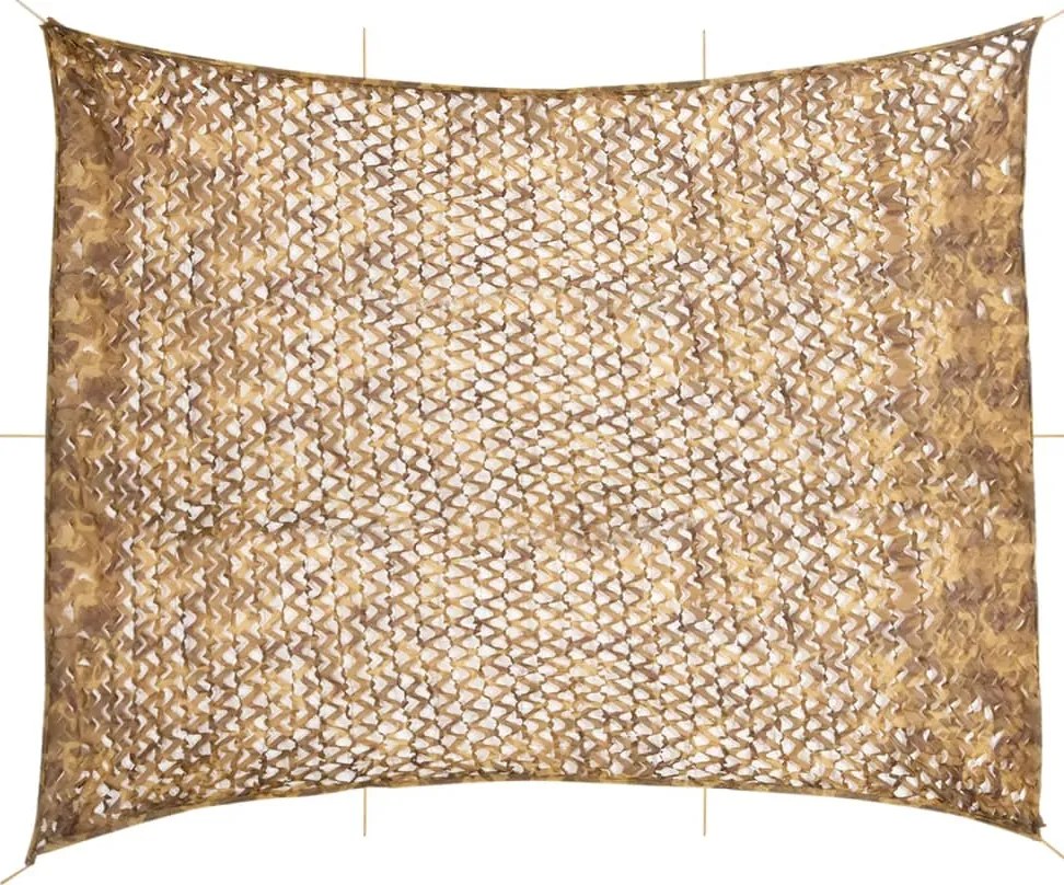 Rede de camuflagem com saco de arrumação 618x512 cm areia