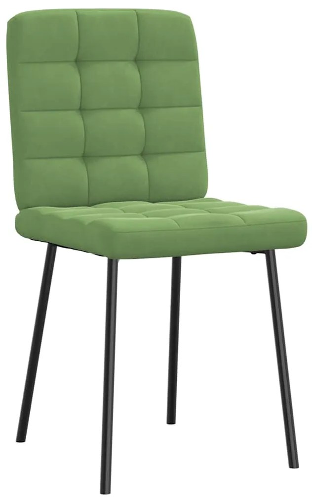 Cadeiras de jantar 2 pcs veludo verde-claro