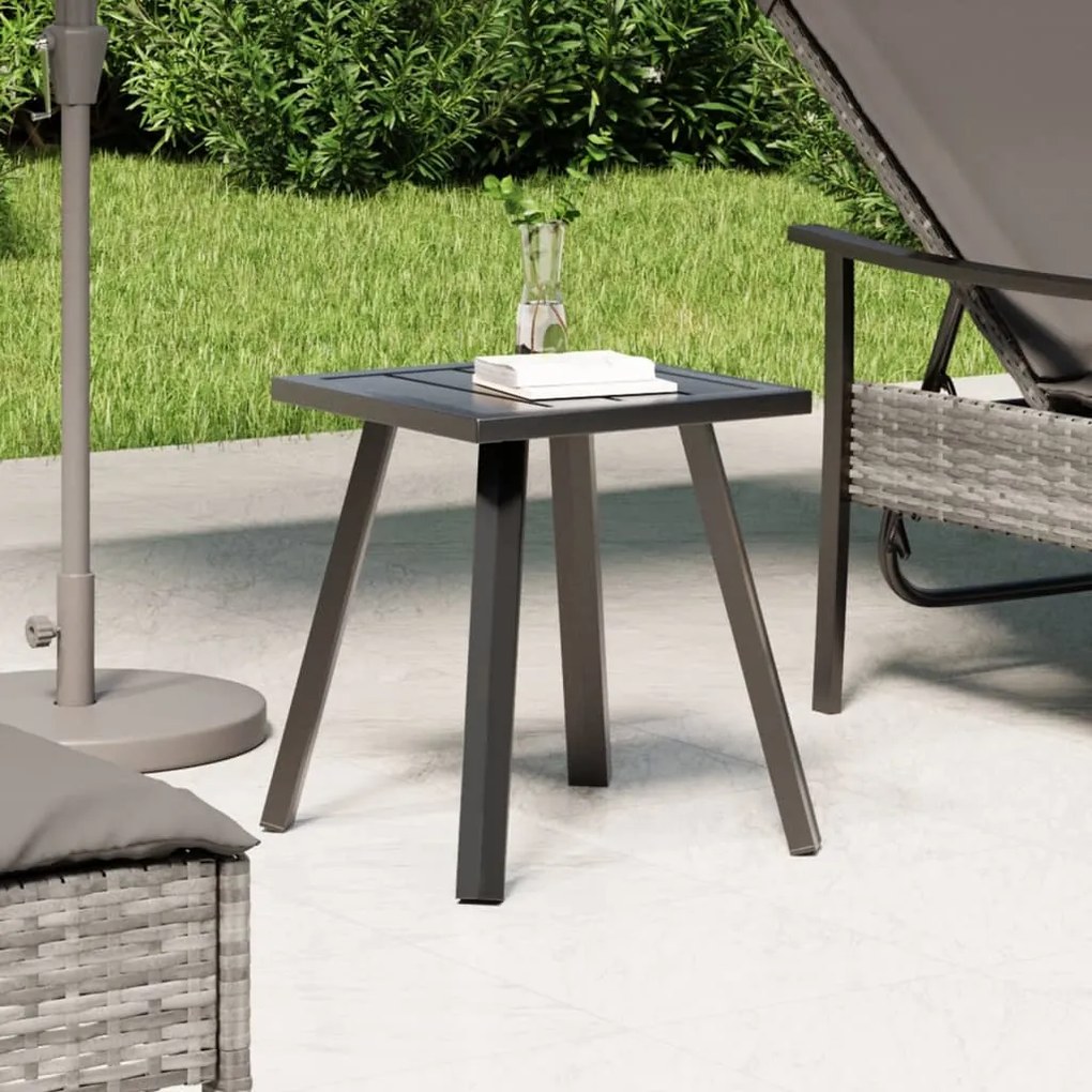vidaXL Mesa de jardim 34x34x38 cm aço antracite