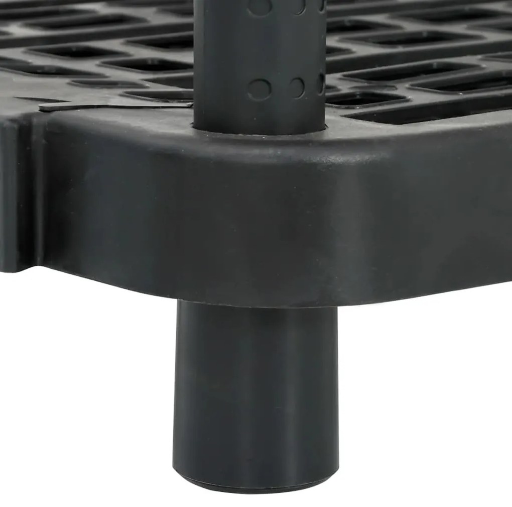Estante arrumação c/ 5 prateleiras 93,5x45,5x194,5 cm PP preto