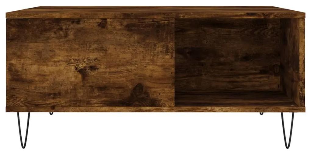 Mesa de centro 80x80x36,5 cm derivados madeira carvalho fumado