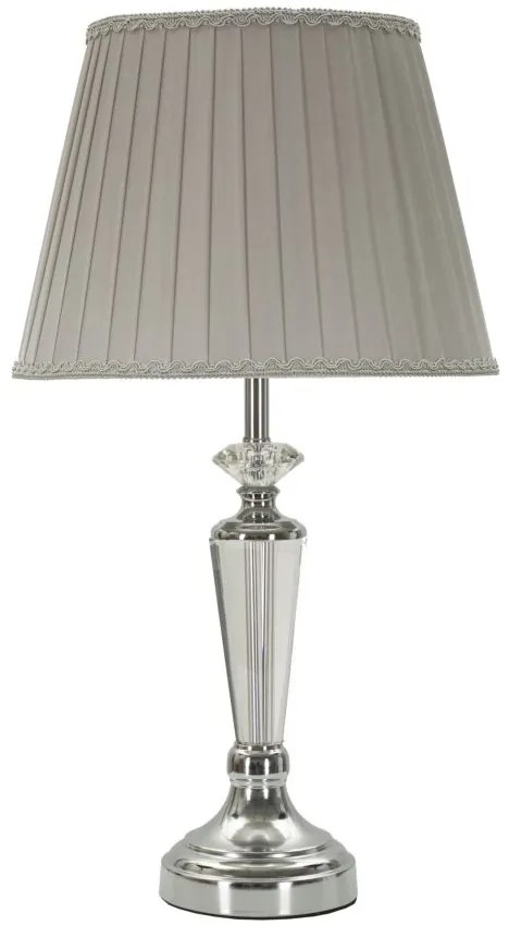 LAMPADA DA TAVOLO PRATA CM Ø 30X56