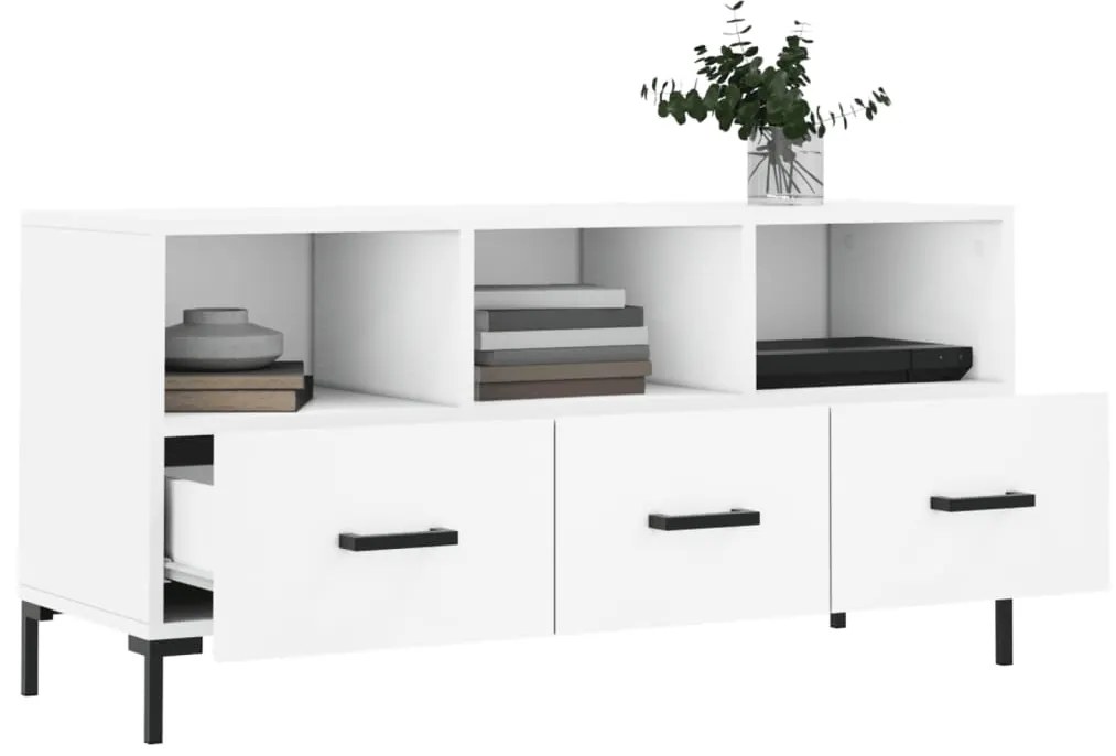 Móvel de TV 102x36x50 cm derivados de madeira branco