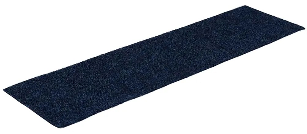 Tapetes de escada adesivos 30 pcs 76x20 cm retangular azul