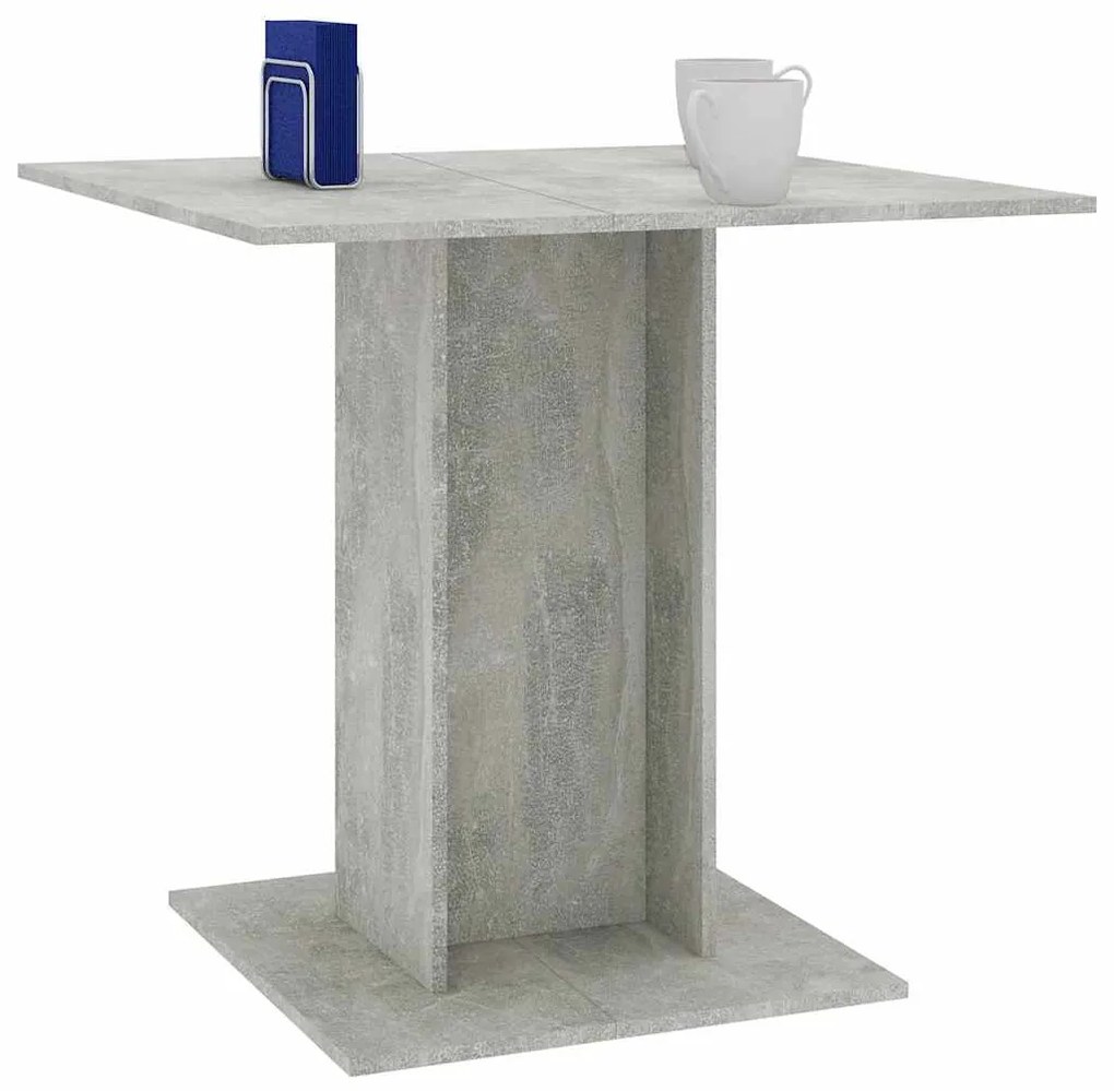 Mesa de jantar derivados de madeira cinzento cimento