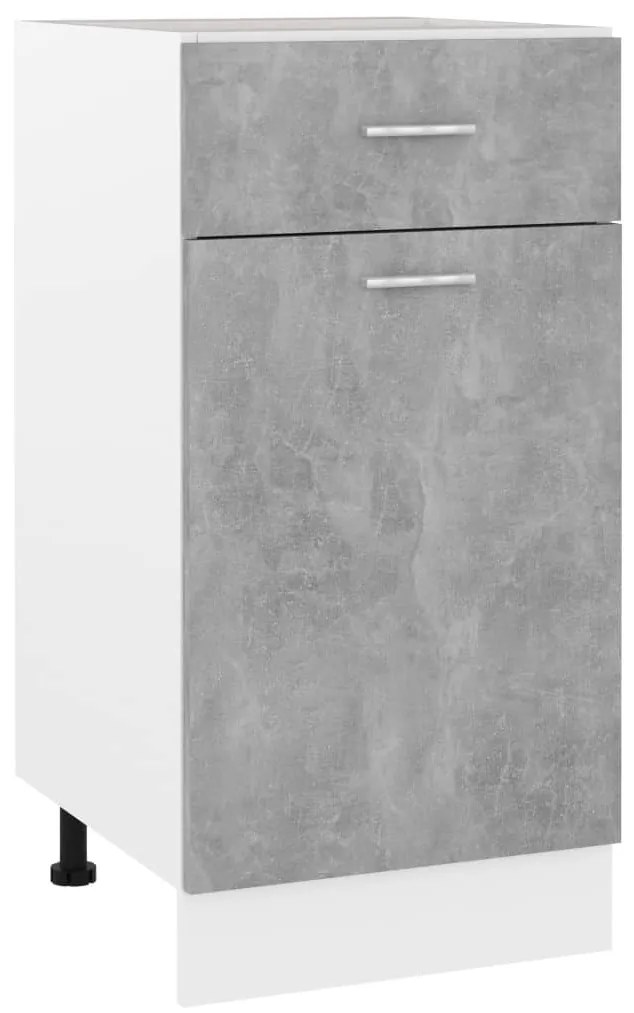 801216 vidaXL Armário inferior c/ gavetas 40x46x81,5cm contraplacado cinzento