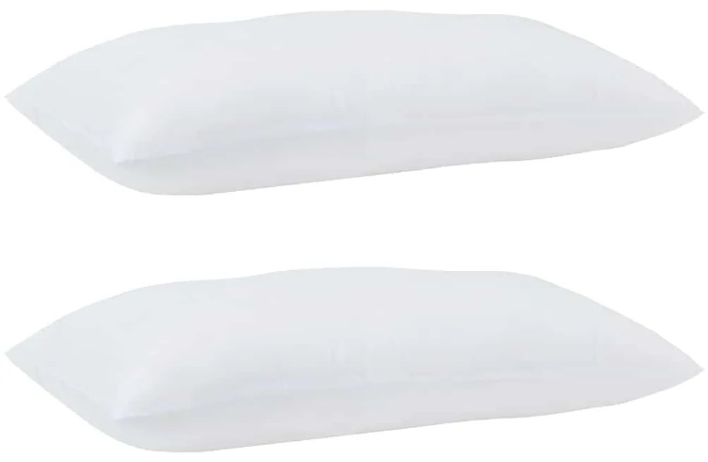 Travesseiros 2 pcs Branco 40 x 80 cm 85gsm 100% poliéster