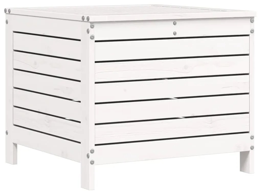 7 pcs conjunto de sofás para jardim pinho maciço branco