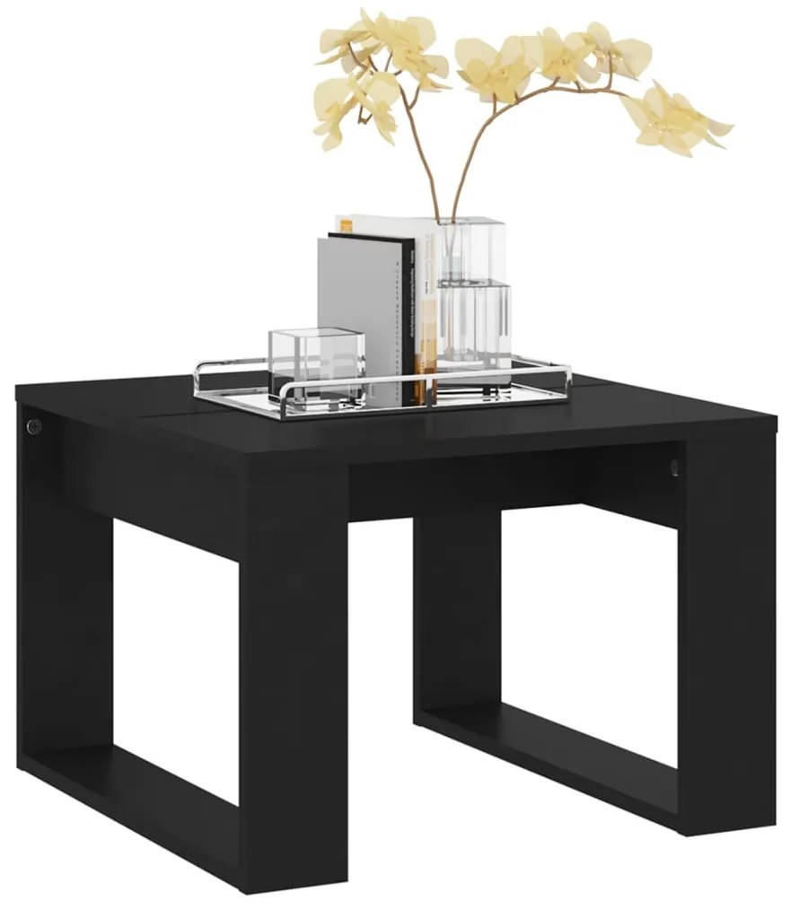Mesa de apoio 50x50x35 cm derivados de madeira preto