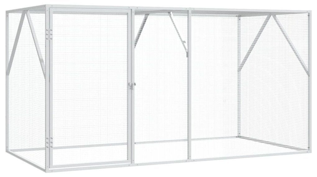 vidaXL Gaiola para Pássaros Antracite 208 x 102 x 108 cm