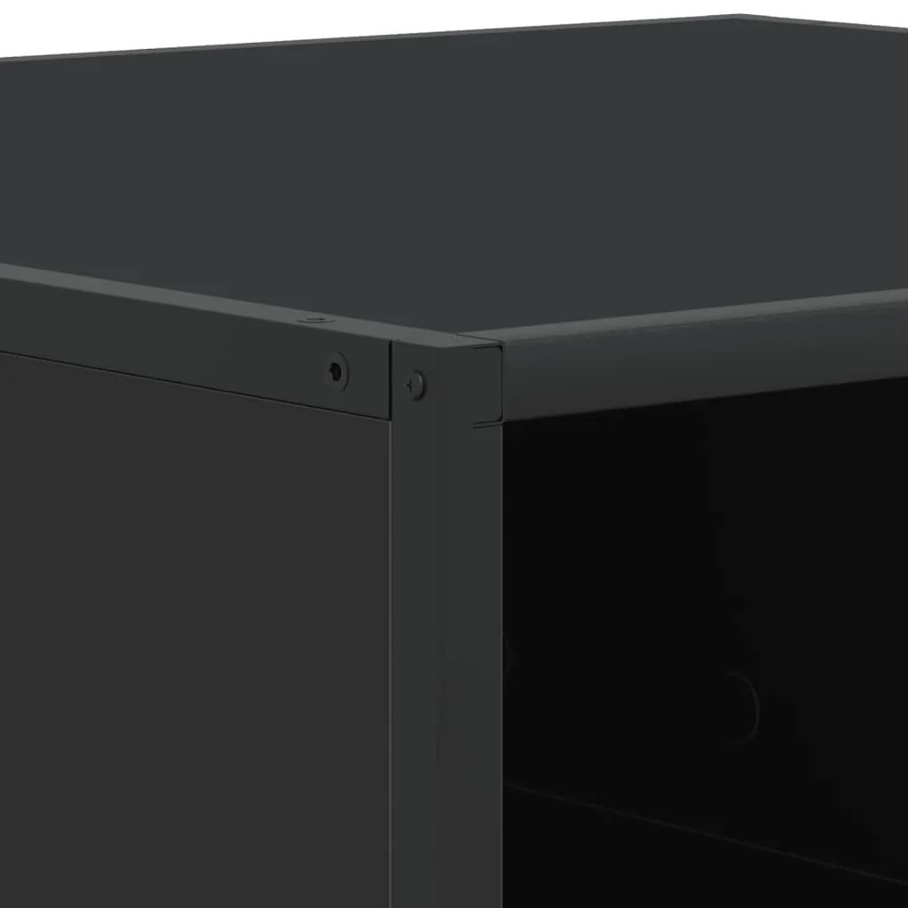 Mesa de centro 100x100x30 cm derivados de madeira/metal preto