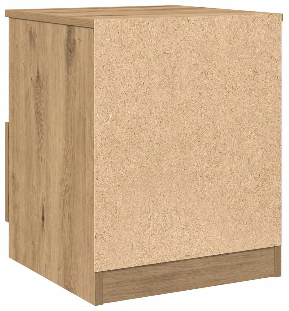 Mesa cabeceira 2pcs 40x40x50cm deriv.madeira carvalho artisiano