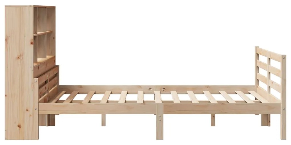 Cama com estante sem colchão 120x190 cm pinho maciço