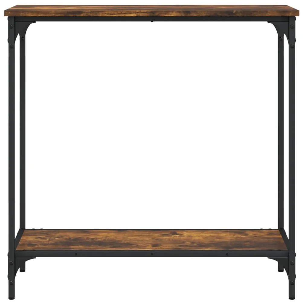 Mesa consola 75x30,5x75 cm derivados de madeira carvalho fumado