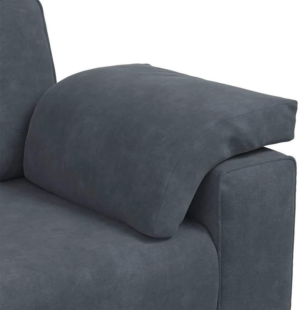 Sofá-luvas 140 cm veludo cinzento-escuro