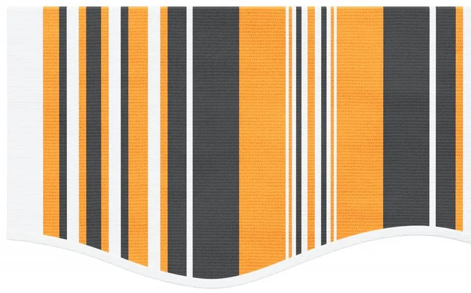 Tecido substituição p/ sanefa toldo 6 m riscas amarelo/cinzento