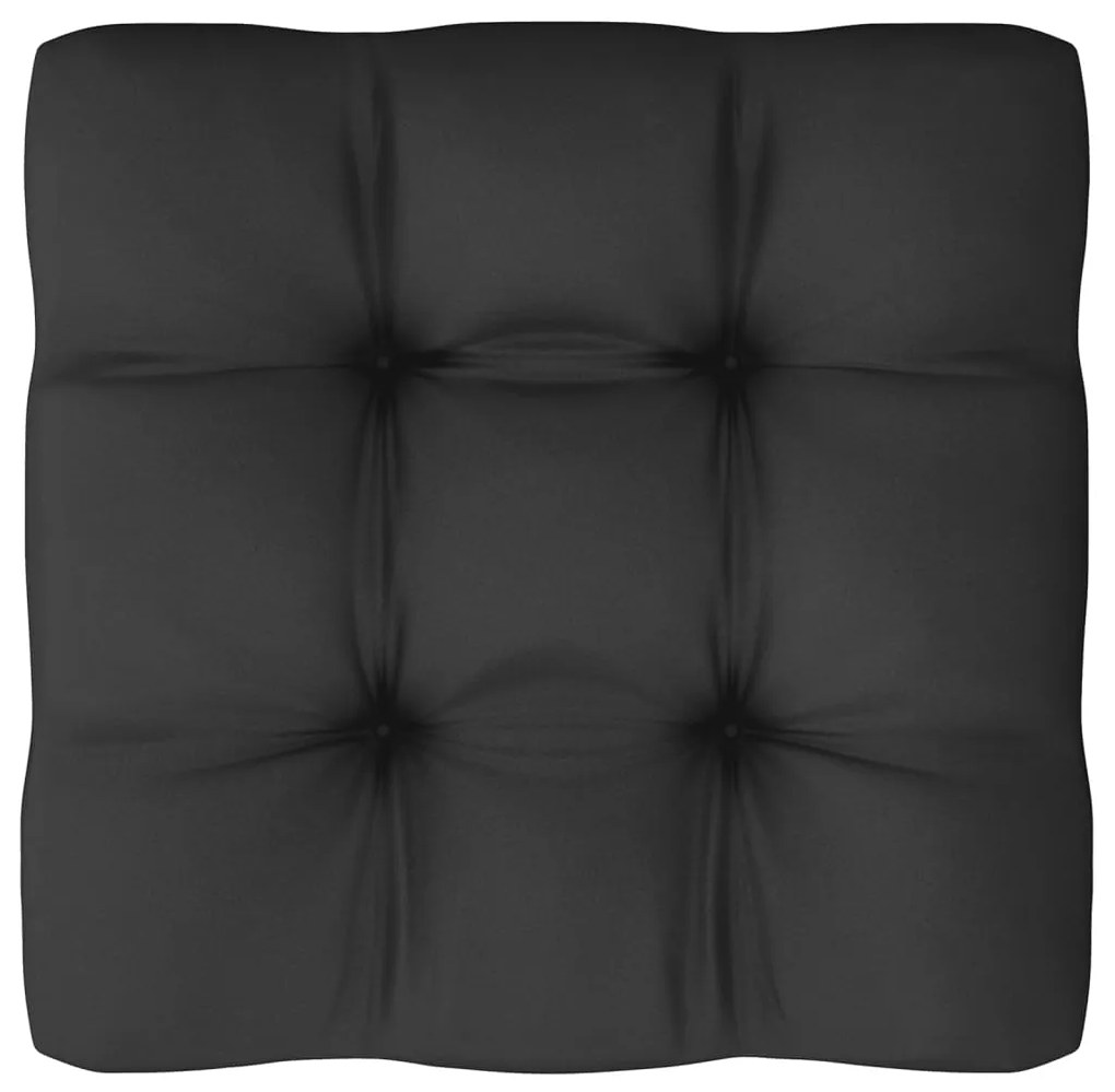 10 pcs conjunto lounge de jardim c/ almofadões pinho maciço