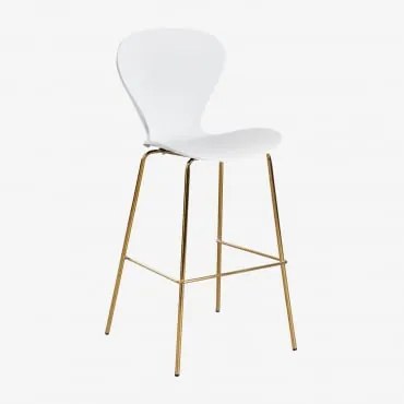 Pacote Com 4 Bancos Altos Uit ↑75 Cm & Dourado & Polipropileno Branco & Polipropileno - Sklum