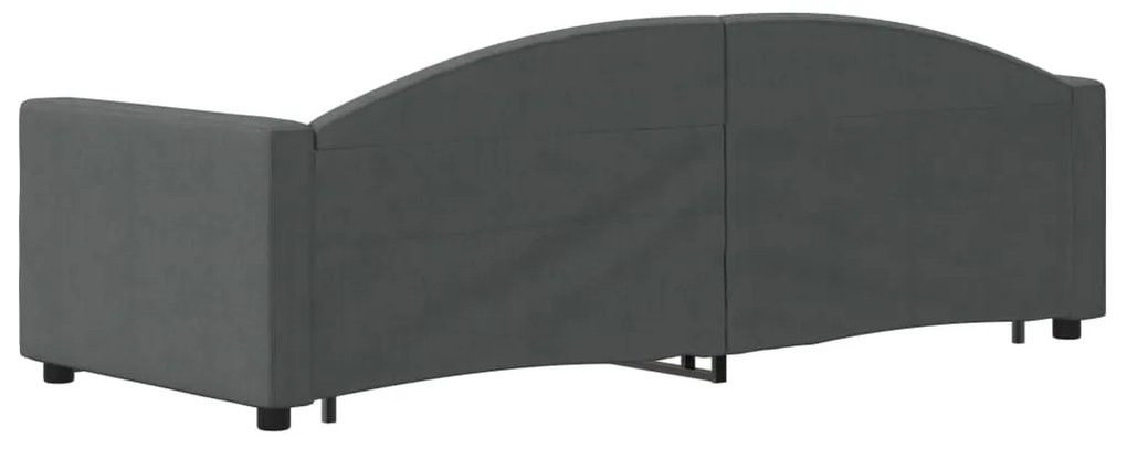 Sofá-cama c/ gavetão e gavetas 80x200 cm tecido cinzento-escuro