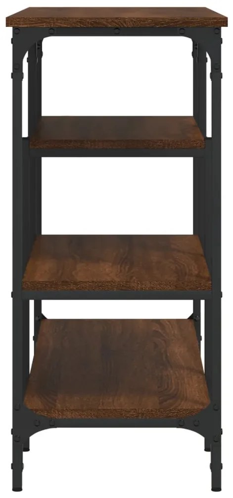 Mesa consola c/ prateleiras 100x35x75 cm carvalho castanho