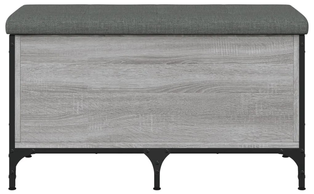 Banco de arrumação 82x42x45cm derivados madeira cinzento sonoma