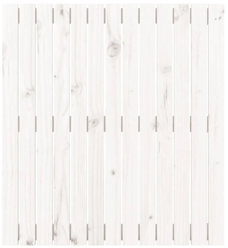 Cabeceira de parede 82,5x3x90 cm madeira de pinho maciça branco