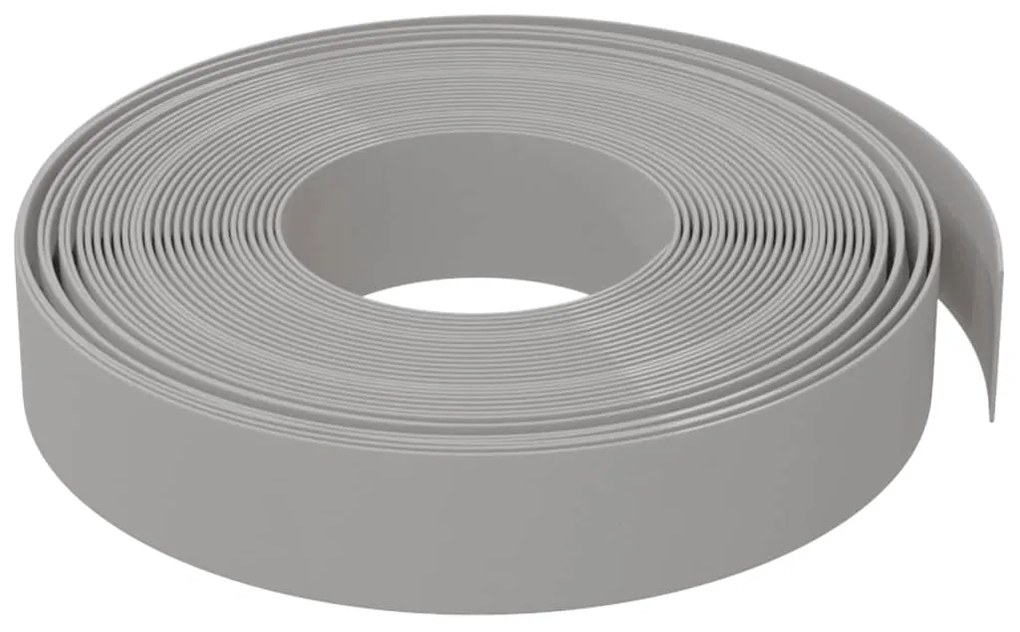 Bordas de jardim 3 pcs 10 m 10 cm polietileno cinzento