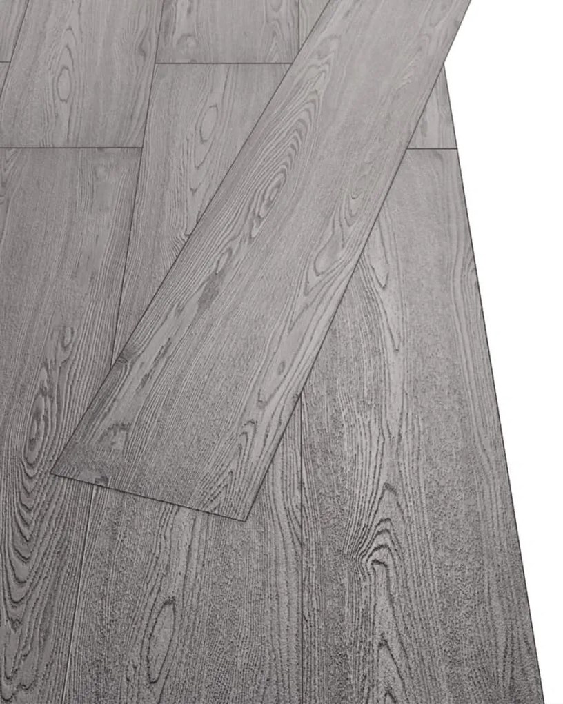Tábuas soalho PVC não-autoadesivo 5,26 m² 2 mm cinzento-escuro