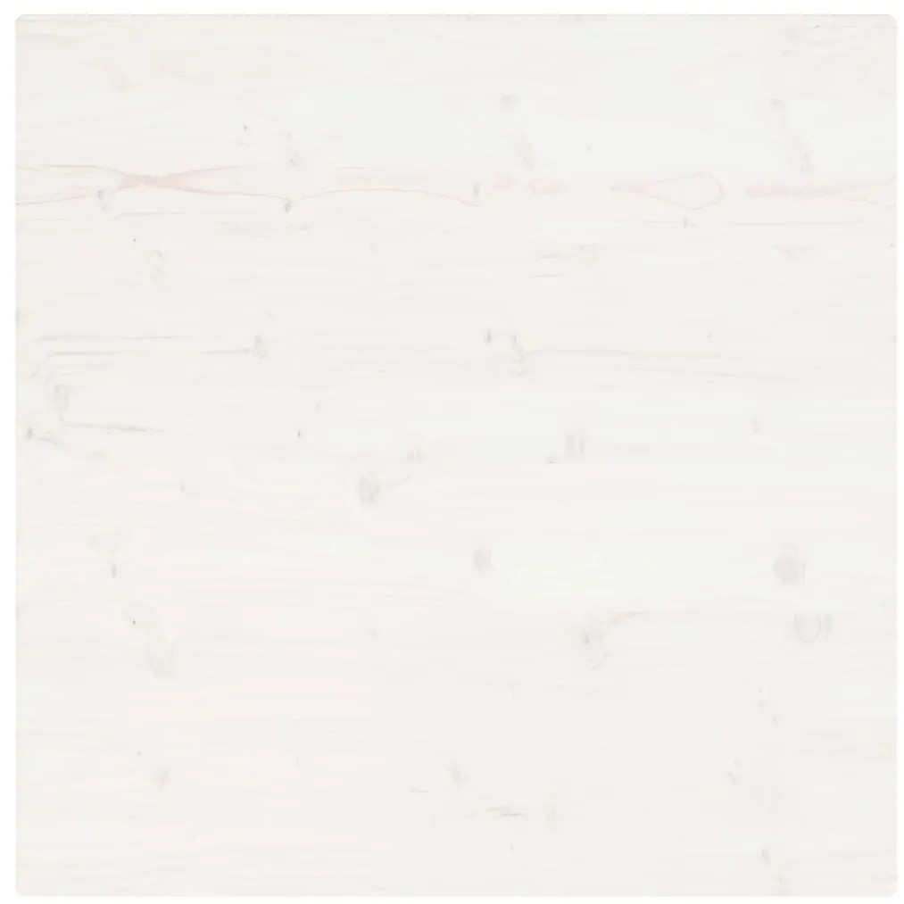 Tampo de mesa quadrado 70x70x2,5 cm pinho maciço branco