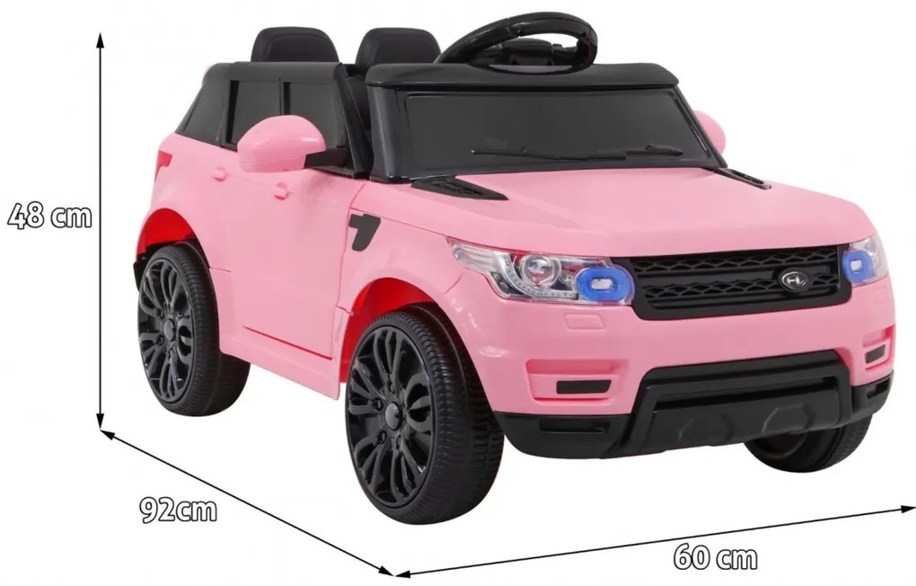 Carro elétrico para Crianças Start Run, 12V Rodas e assento plástico Rosa