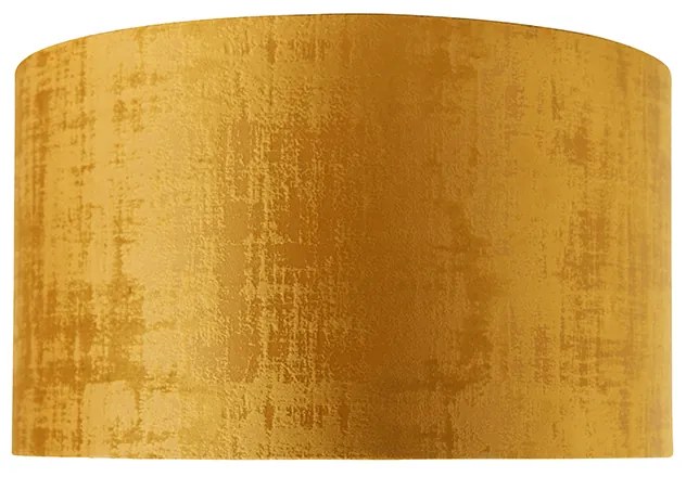 Abajur de Veludo Dourado 35/35/20 Clássico / Antigo