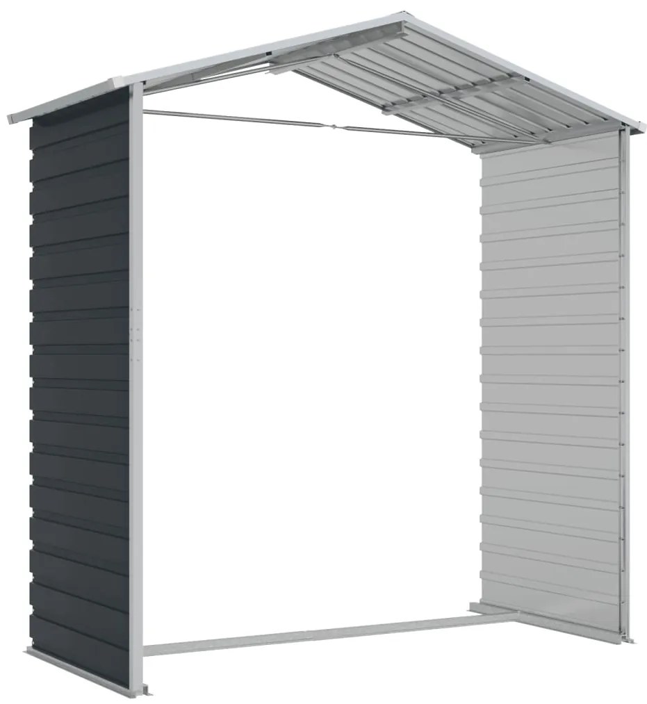 Abrigo de jardim 191x130x198 cm aço galvanizado antracite