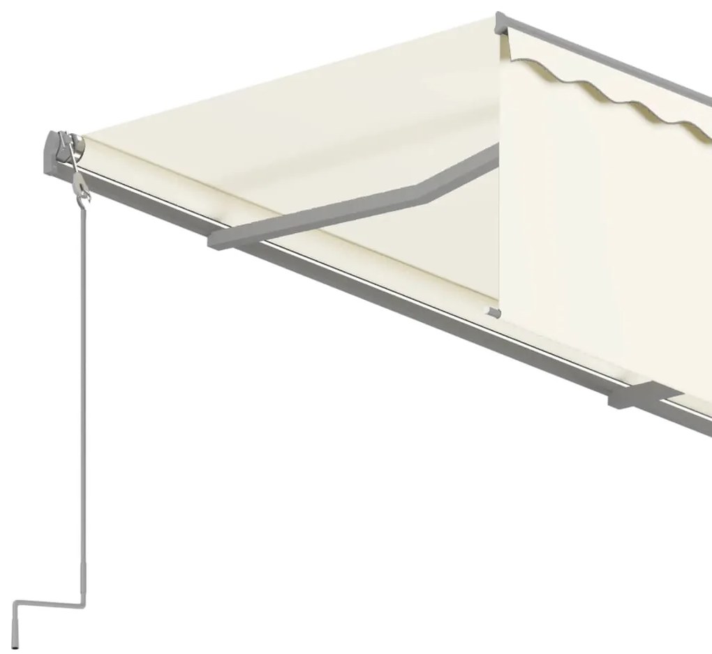 Toldo retrátil manual com estore 4x3 m cor creme