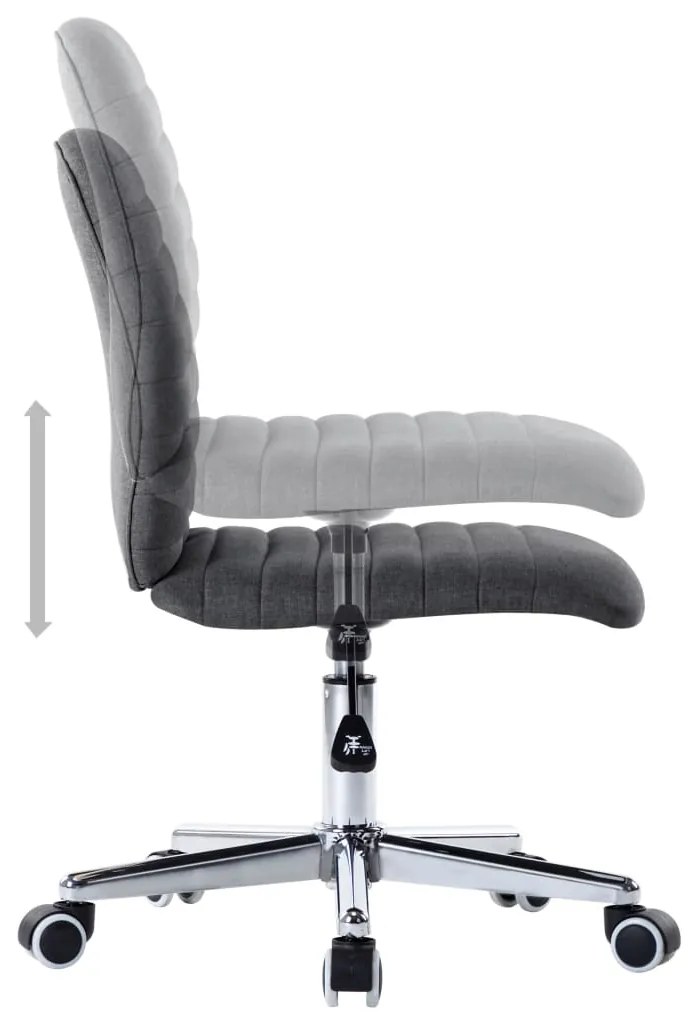 Cadeiras de jantar 2 pcs tecido cinzento-escuro