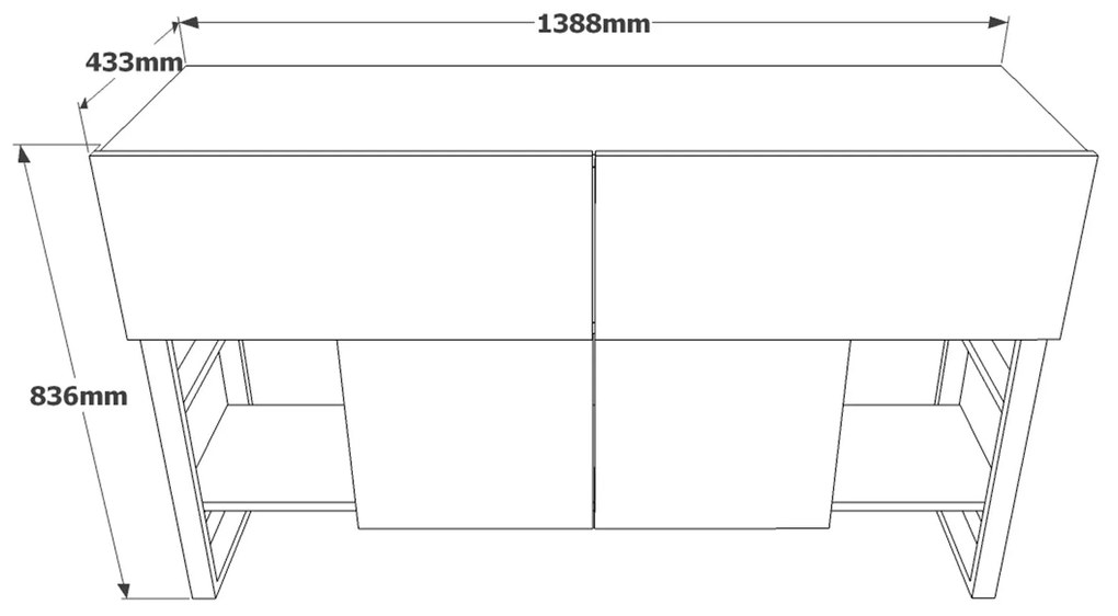 Console ML25 – Atlantic Pine – 138,8x83,6x43,3 cm
