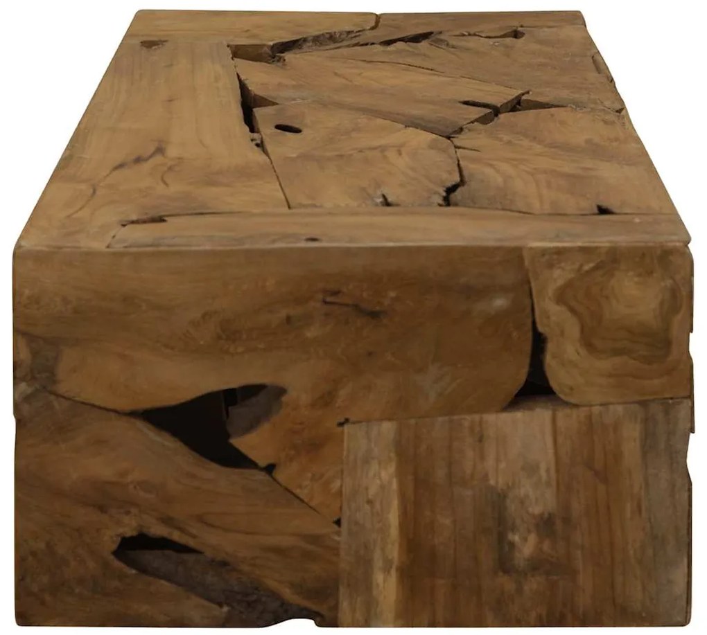 Mesa de centro 90x50x30 cm teca genuína castanho